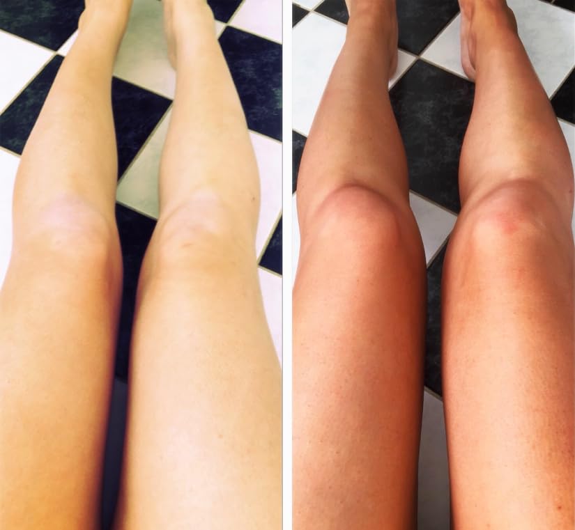 Glimmer Goddess Organic Self Tan Lotion - Unscented for Face & Body, Vegan, Natural Bronzing, Streak-Free, All Skin Types, 8 oz., Organic Ingredients, Paraben-Free, Cruelty-Free - Image 5