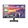 PHILIPS モニターディスプレイ 27E1N1900AE/11(27インチ/3840x2160 4K/IPS/スピーカー2W x2/昇降,チルト/HDMI2.0 x2,USB C 3.2 Gen1 x1(65W/DP Alt mode)/USBポート x2/3面フレームレス/HDR 10/Adaptive Sync/ちらつき防止/ブルーライト軽減)