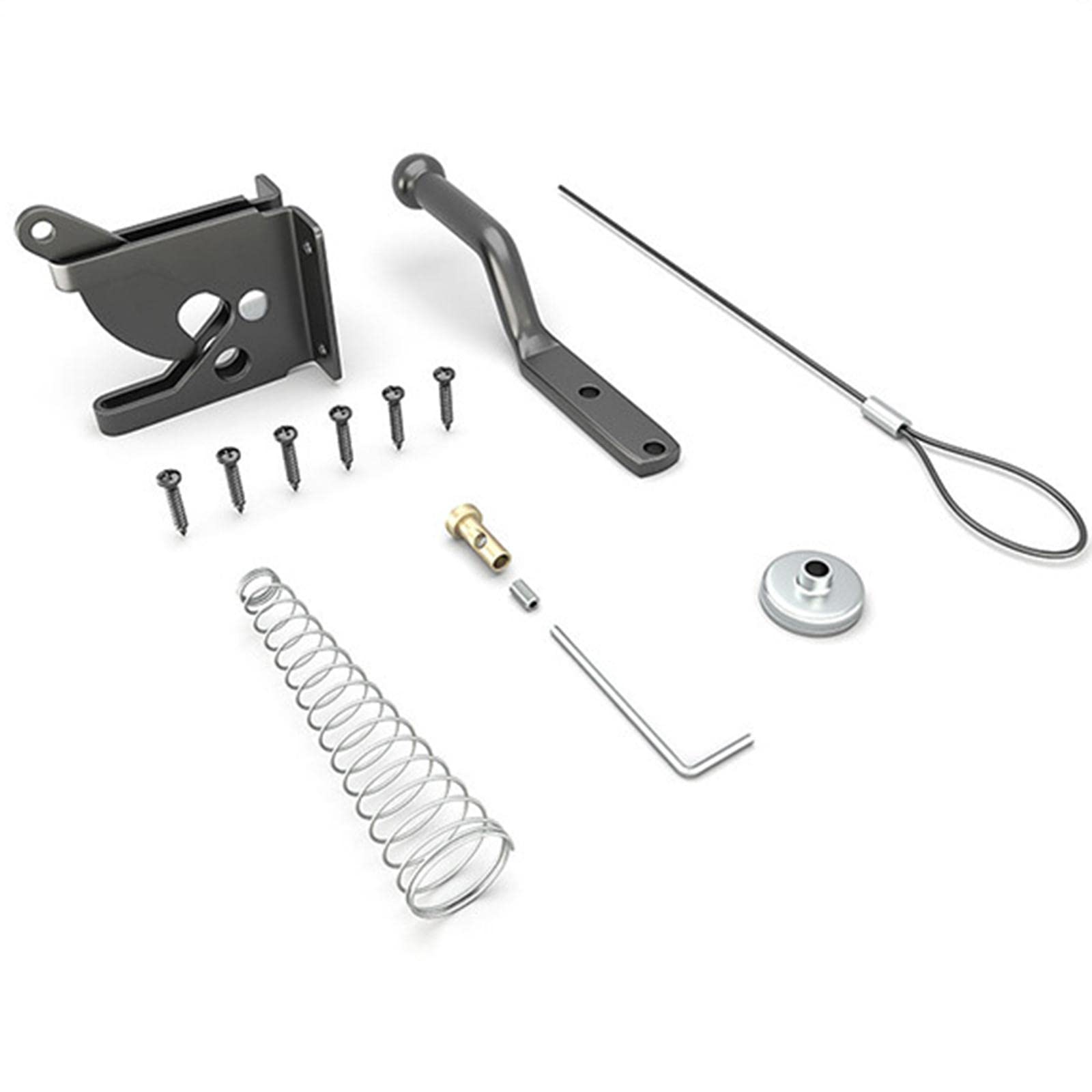 CALANDIS® Steel Fence Lock Gate Latch W/Cable Adjustable for Garden Courtyard Outdoor-picture-16