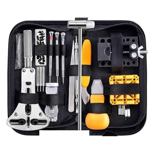 Hipzeepo Kit de Reparación de Relojes, Kit de Herramientas para Relojes con Herramientas para Extraer Eslabones y Caja Trasera para Correas.
