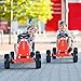 GLACER Kids Go Kart, 4 Wheels Outdoor Racer Toy Car for Kids, Pedal Powered Ride On Car w/Adjustable Seat, EVA Rubber Tires, Ideal for Boys Girls (Red)