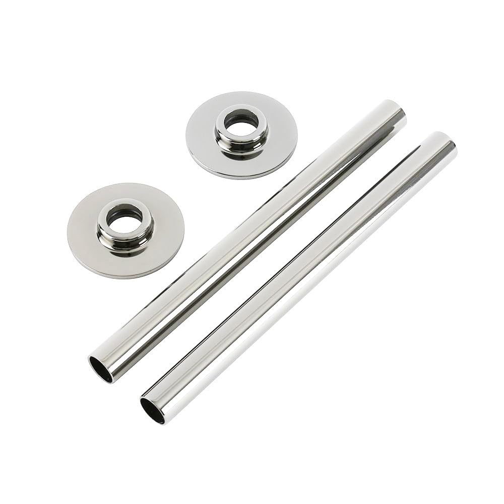 BestBathrooms Chrome Plated Pipe Connectors For Heated Towel Rails & Radiators (Pair)