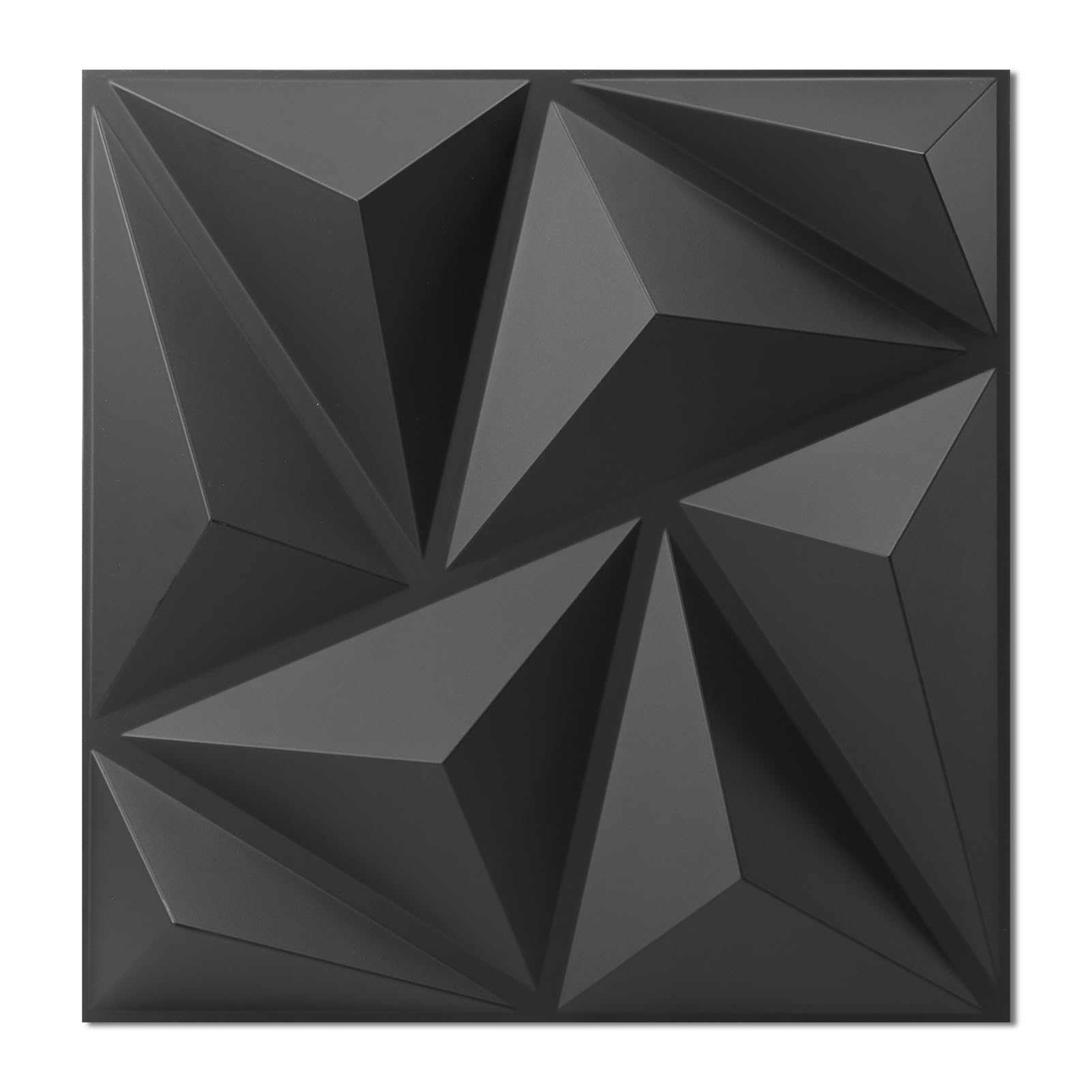 Art3d Paquete de 20 paneles decorativos de pared 3D, 19 pies cuadrados, decoración de pared interior de PVC, 30 x 30 cm, color negro