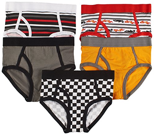 Trimfit Boys Cotton/Spandex Tagless Colorful Briefs 5-Pack Kids Underwear