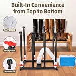 Shoes,Boots,Gloves,Helmets,Sneakers,Garment & Gear Electric Dryer | Fast Drying for Ski,Work,Sports Equipment;Energy Efficient,Deodorizing Design;Home,Garage Use;4-Pair,8-Port;Heat+Low Heat+Fan