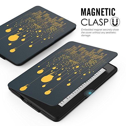 for Kindle Paperwhite 1 2 3 case cover. Premium SmartShell Lightest Thinnest Protective Protective PU Leather flip with (Auto Wake/Sleep) Flip Case... - Image 6
