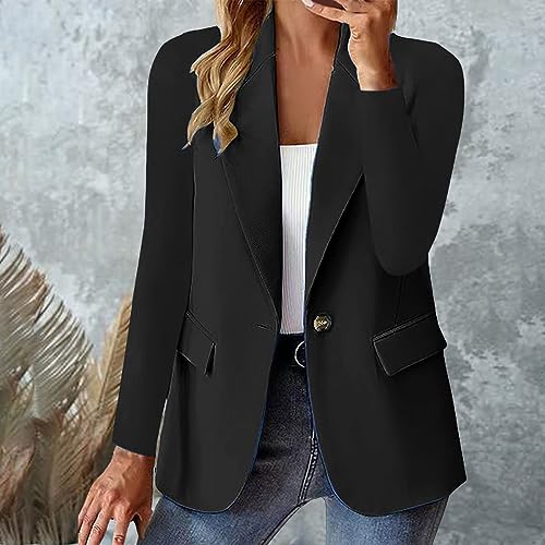Women Business Blazer Loose Lightweigth Open Front Summer Jackets Long Sleeve Workfice Jacket Blazer Outfits2
