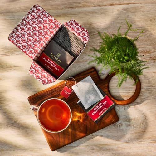 Image of Taylors of Harrogate English Breakfast, Black Tea, Individually Wrapped Bags, 20 Count (Pack of 6), Rich, Bright & Malty, Caffeinated, Enjoy Hot or Iced, 120 Teabags