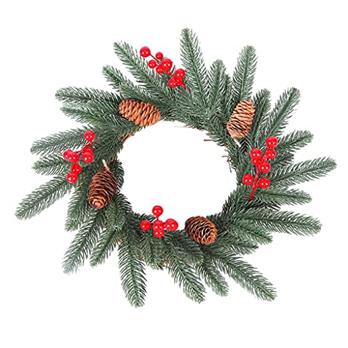 Couronne de Noël aux pommes de pin pour réchauffer l'ambiance de la ferme