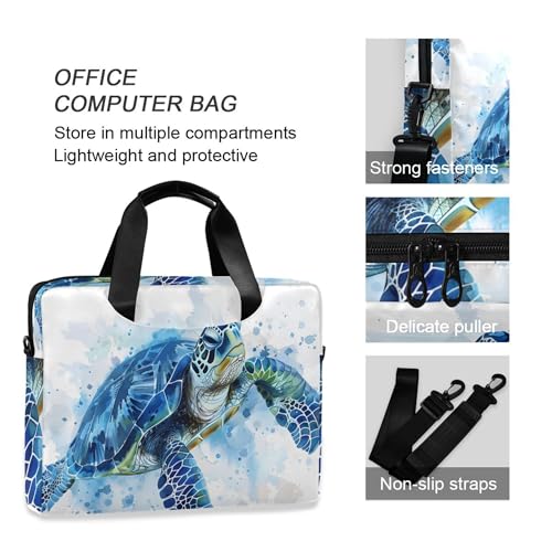 Funda Maletín para Laptop ALAZA Tortuga Acuarela 13-15.6" miniatura 5