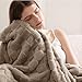Bedsure Light Taupe Throw Blanket for Couch - Super Soft Cozy Blankets for Women, Cute Small Fleece Blanket for Girls, 50x60 Inches