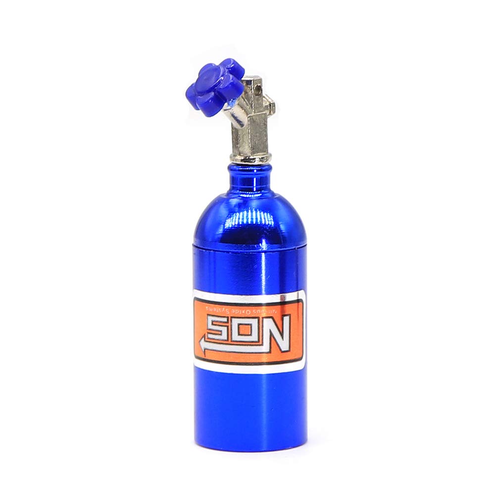 Booso Simulierte NOS-Stickstoffflasche Für 1/10 RC Crawler – Metall, Blau, 4,5 X 1,5 Cm