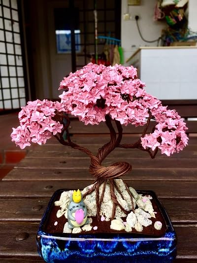 Bloom Green Co. Nuevo 2018!Ãrbol Bonsai Planta de Sakura Japonesa Flores de Cerezo Japonés Raras Flores flores en Bonsai Jardín de Casa Mini Bonsai DIY