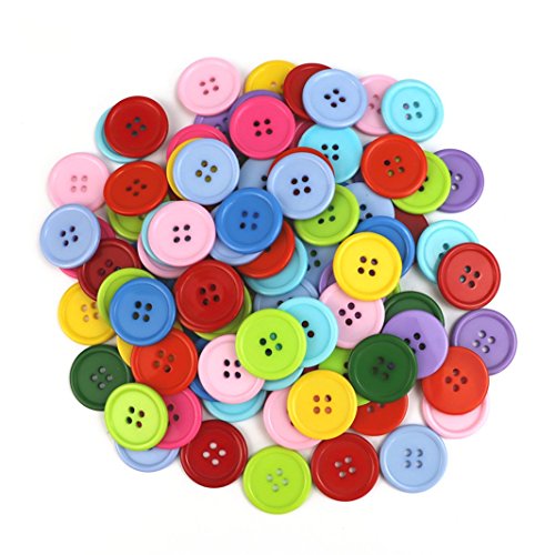 Boutons pour couture et scrapbooking : 100 pièces colorées de 30 mm pour vos ateliers manuels