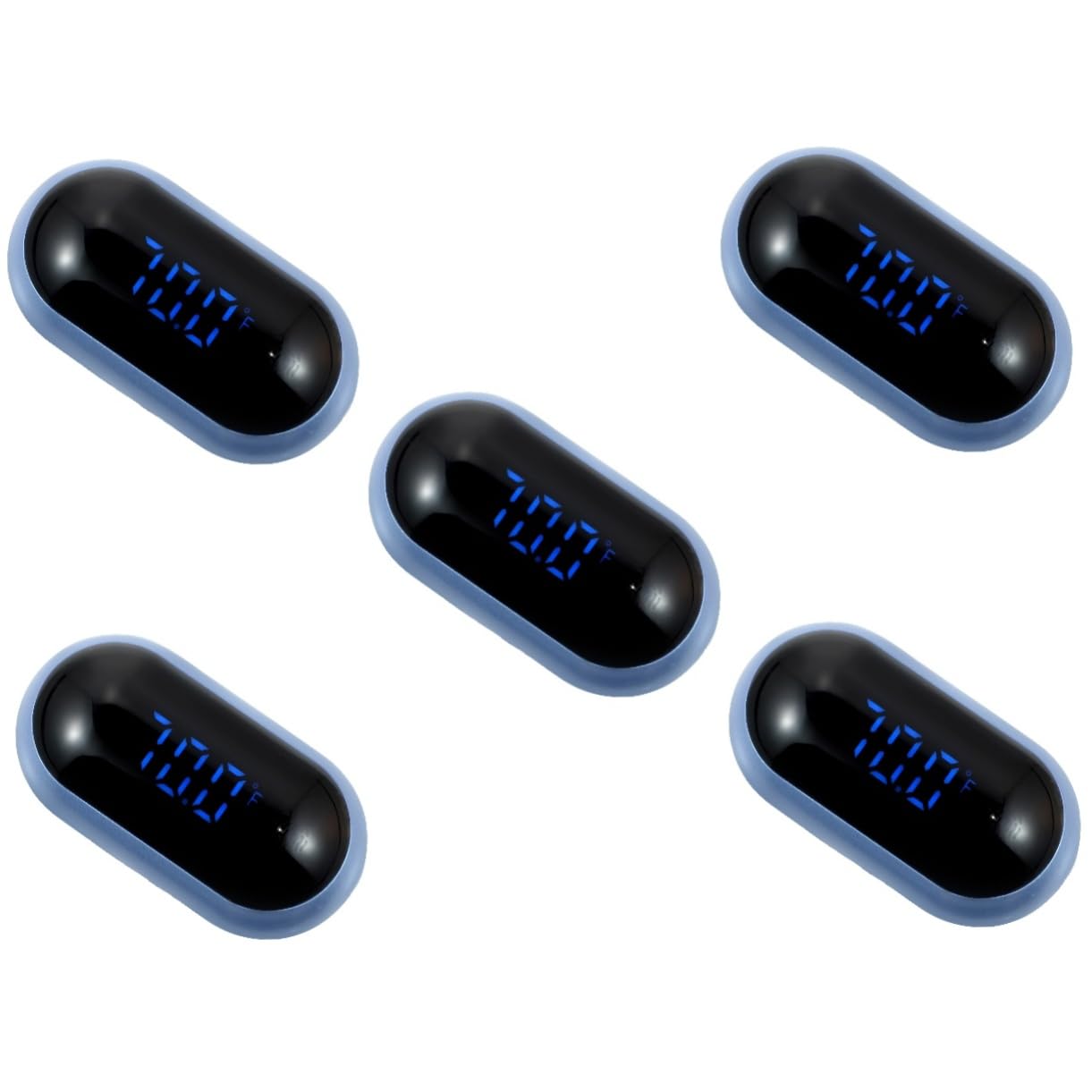 Kisangel 5piezas Termómetro Digital Para Acuarios Medidor De Temperatura De Alta Precisión Pantalla Led Termómetro Adhesivo Para Pared De Peceras Herramienta De Medición De Temperatura