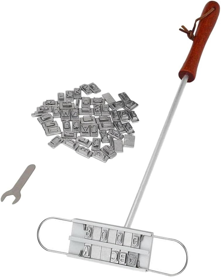 Personalized BBQ Stamp for Meat Lovers - Fire Up Your Grill with Custom Messages - Includes 55 Letters & Spacers - Easy to Use Without Tools
