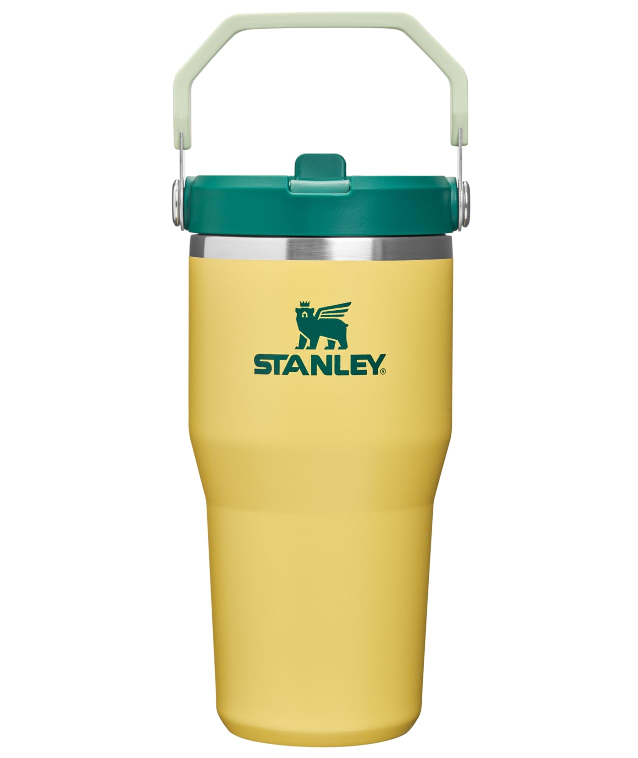 STANLEY IceFlow 2.0 Flip Straw Tumbler, 20 oz, Daffodil Emerald | Easy Carry Handle | Twist On Lid and Flip Up Straw | Leak Resistant Water Bottle | Insulated Stainless Steel | BPA-Free