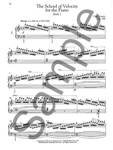 Carl Czerny - The School of Velocity for the Piano, Opus 299 - Books 1 & 2 (Book/Online Audio): Incl