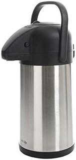 Mr Coffee Pump Pot with Handle-Double Wall-Vacuum Sealed, 2.24 Qt, Stainless Steel