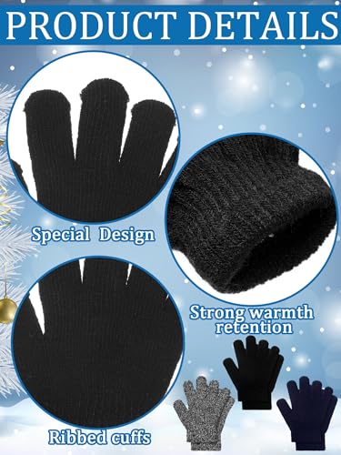 Image of EBOOT 3 Pairs Winter Kids Gloves Warm