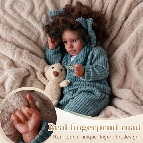 Muñeca Reborn Black Girl 20 Pulgadas BABESIDE miniatura 5