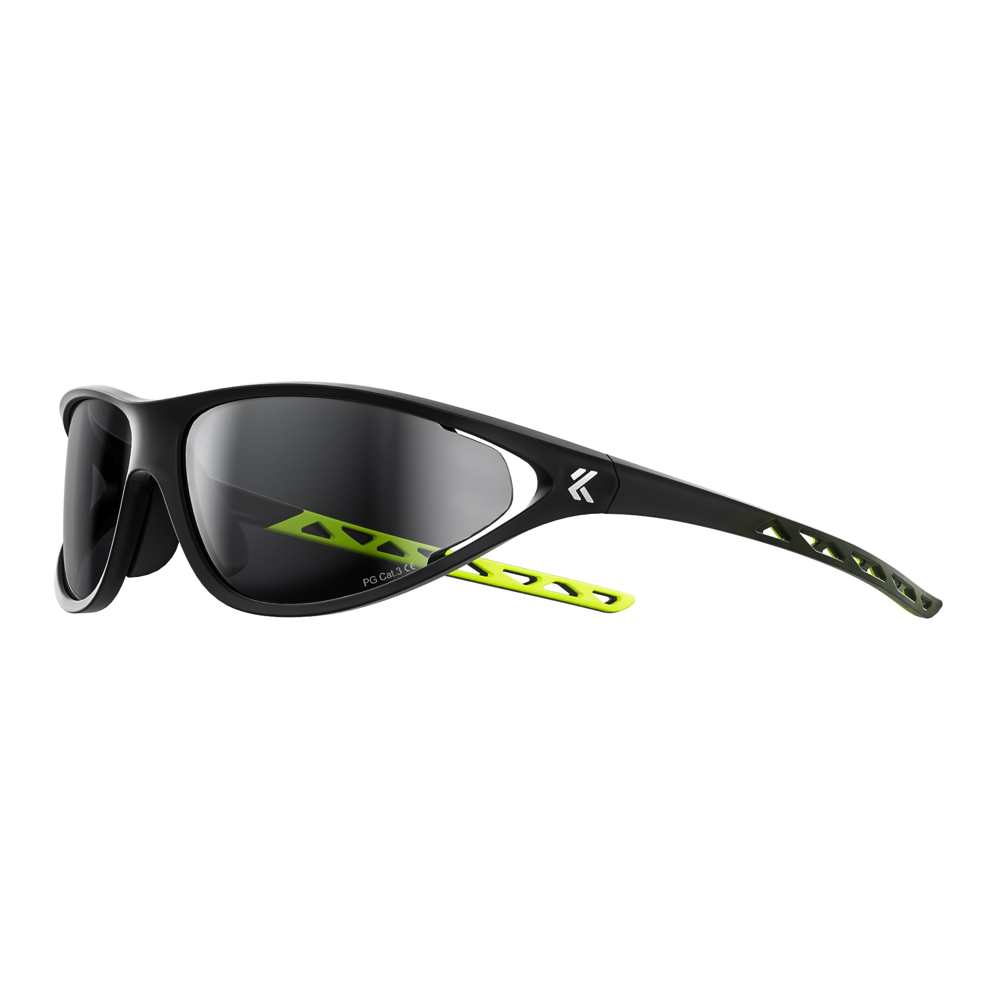 KAPVOE Occhiali da Sole Sportivi Polarizzati Uomo Donna, 24,5 g Occhiali UV400 Leggeri per Ciclismo Corsa Pesca Trekking K568A