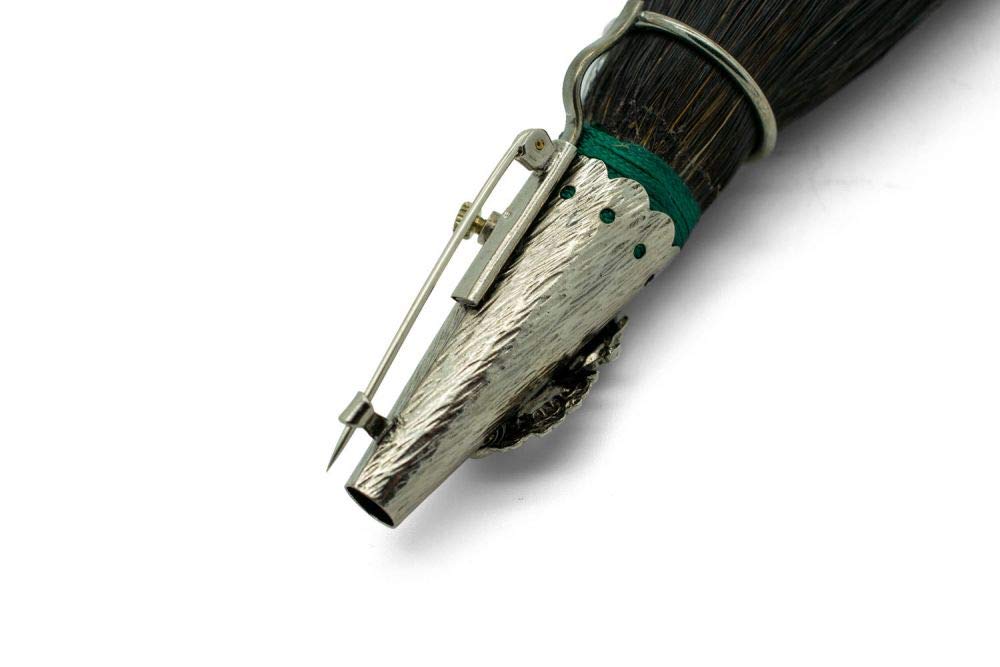 Gamsbart 19 cm mit Hülse - in Handarbeit gefertigt für Ihren Trachtenhut - für Damen und Herren - Farbe dunkelbraun