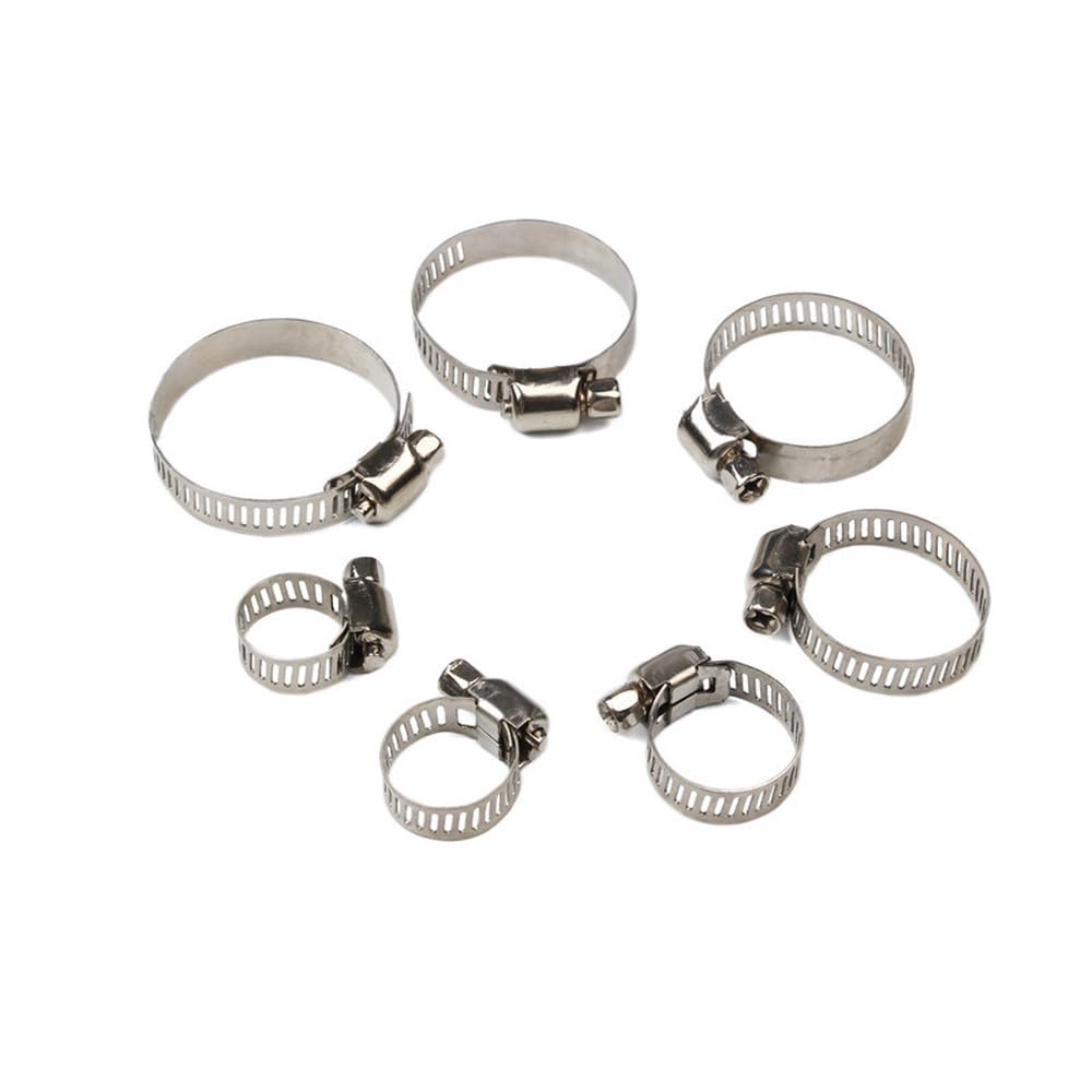 Zestaw 20/60 sztuk opasek zaciskowych do węży ze stali nierdzewnej, regulowanych, obrotowych, metalowych, 1/4''-1-1/2'' 6-38 mm, 60 sztuk w jednym pudełku