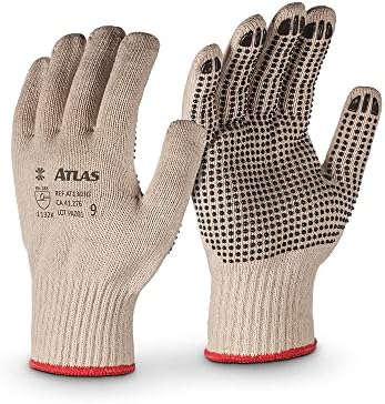 Atlas - Luva de Proteção em Algodão com Palma Pigmentada com Pont...