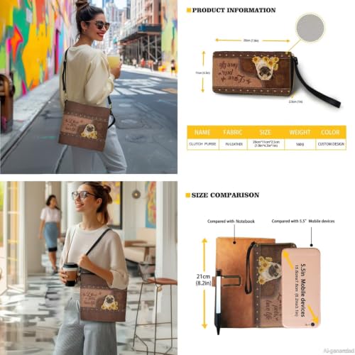 Image of Bucket Crossbody Bag Set for Women Lady, Leather Purse and Wallet Set Large Bucket Bag with Wallet