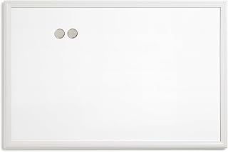 U Brands Farmhouse White Frame, 20 x 30 in, Magnetic Dry Erase White Board