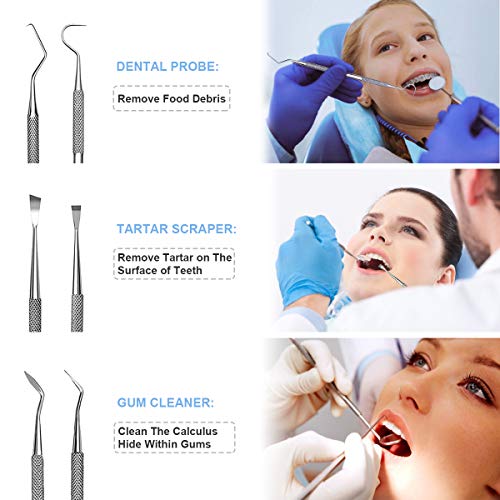 image for not know Dental Tools, 6 Pack Dental Picks Teeth Cleaning Oral Care Ki