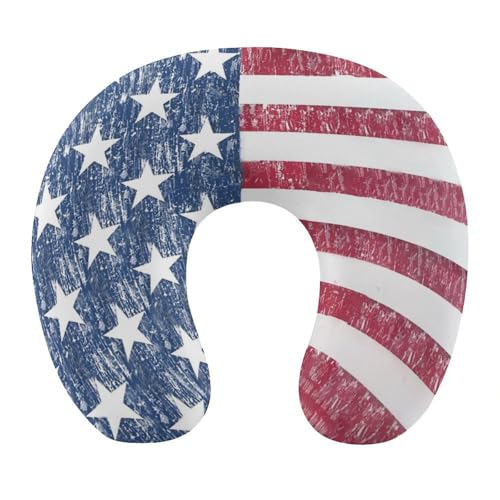 ネックピロー アメリカの旗 U型まくら ネッククッション くびまくら 首枕 ねっくぴロー トラベルピロー ストレートネック枕 首プロテクター 旅行枕 U字型枕 お昼寝枕 携帯枕 携帯便利 睡眠用 旅行用 飛行機