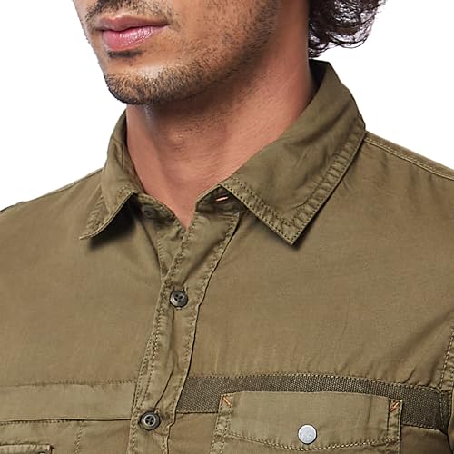 Image of Spykar Men's Regular Fit N /A Full Sleeve Printed Casual Shirts