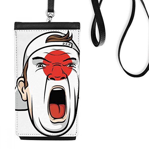 Pochette smartphone Japon en cuir pour supporter et voyages
