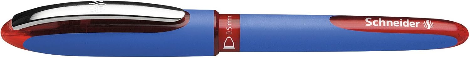 Schneider ONE Hybrid C Rollerball Pen, 0.5mm, Red, Box of 10 (183202)