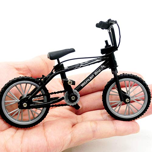1/18 Diecast Bike Action Figure Toy,Mini Finger Mountain Bike Bicycle Art Crafts Desktop Decor - Yellow #TOP5