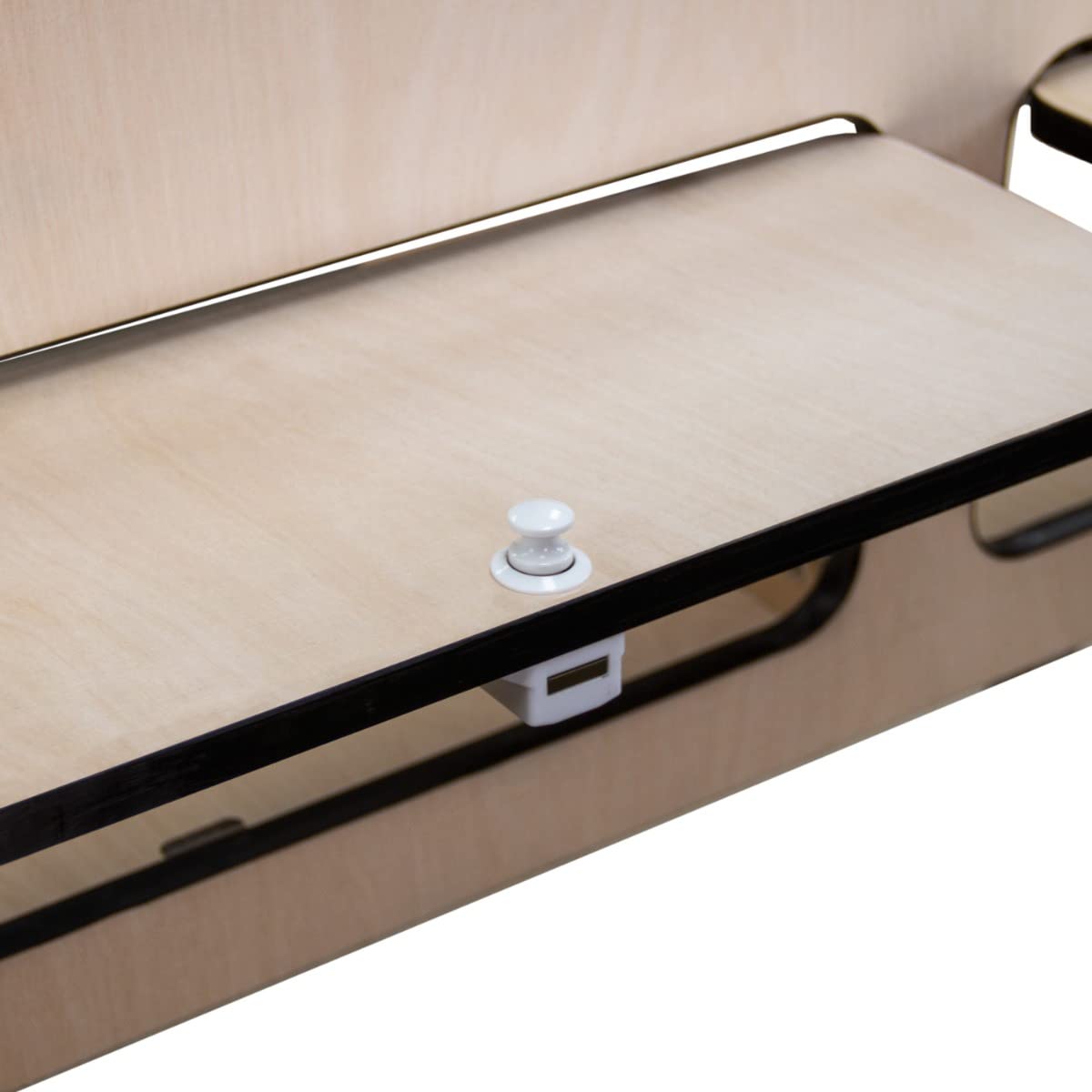 Armario Almacenaje Madera Autocaravana con Acabado Negro 100x25x25cm Gabinete Almacenamiento Kit Mueble Camper 2 Puertas con Divisor Central Bisagras Cierre Suave Manijas con Botón+Kit Fijación GRATIS