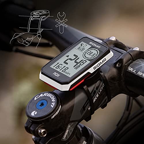 SIGMA ROX 2.0 White | Fahrradcomputer kabellos GPS & Navigation inkl. GPS Halterung | Outdoor GPS...