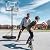 aaeaa Basketball Hoop Outdoor, 5.7-10ft Adjustable Height, Portable Basketball Hoops Goal Court System w/ 45in Shatterproof Backboard for Kids Youth Adults