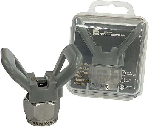Miniatura 7 de Cosmostar - Pulverizador de pintura con puntas de boquilla inversa, protector de punta de rosca de 7/8 pulgadas, base de protección para pistola de