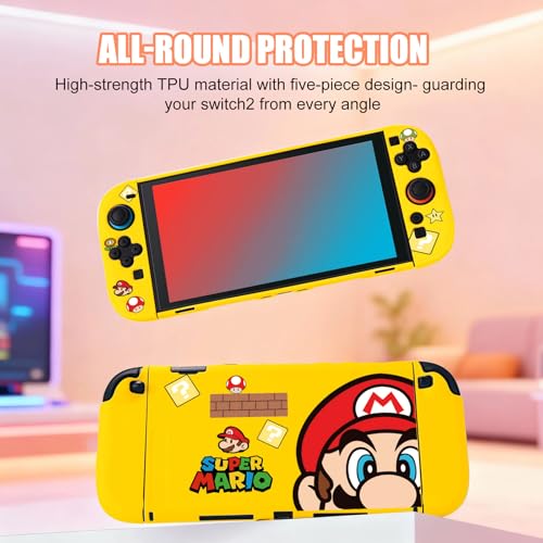 Funda Switch 2 compatible con dock que permite cargar la consola sin quitarla 3