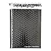 500#000 Glamour Black Bright and Shiny Metallic Exterior Padded Bubble Mailers Envelopes Self Sealing Bags 4x8