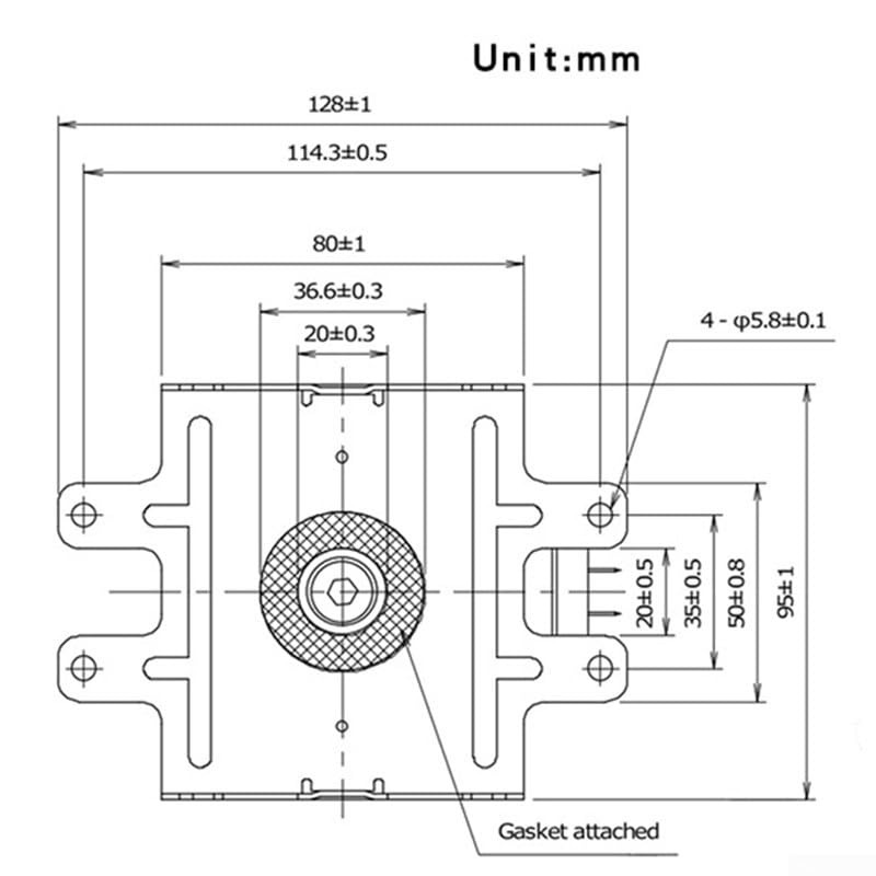 Magnetrón de microondas con placa base larga, modelo 2M303H, que ofrece un funcionamiento confiable refrigerado por aire a 1080W