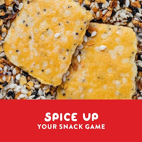 Highkey Gluten Free Snacks Everything Bagel Seasoning Crackers -Keto Snack Everything Seasoning Almond Flour Cracker Low Carb Keto Chips Keto Food High Protein Snack Crackers Diet Friendly Food 6Pack #TOP4