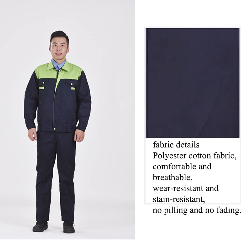 SARA WORKWEAR Ensemble Salopette Et Veste Homme - Tenue Travail Lourd Mécaniciens Durable Bleu Foncé XXL