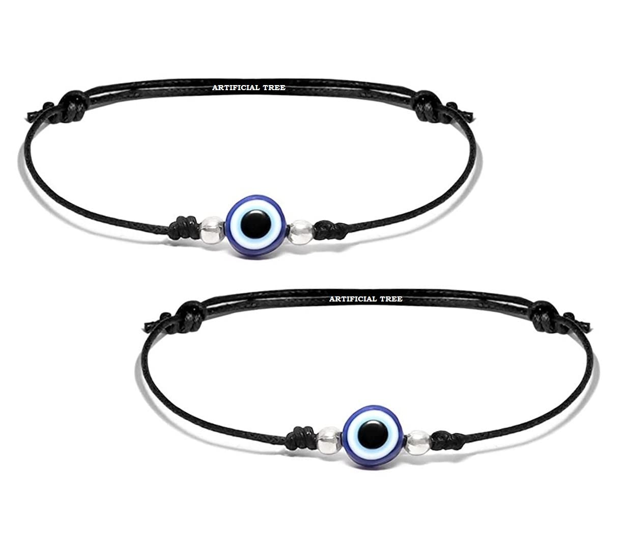ARTIFICIAL TREE German Silver 2 Ball + Evil Eye Charms Black Thread Adjustable Anklet for Women and Girls (AT ANK 038) (B0BVR7MH4C) Amazon Price History, Amazon Price Tracker