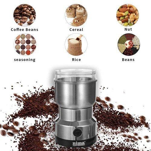 Image of Nima Mixer Grinder Smash Machine Stainless Steel Multifunctional Electric Grinder & Chopper Dried Spice Hurbal Masala Coffee Beans, Nuts & Grains, Household Mixer, Powerful Motor Blender