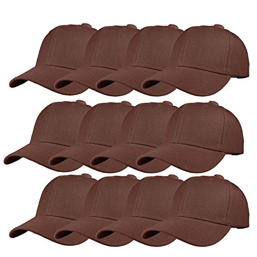 Image of TZ Promise 12 Pack Wholesale Unisex Plain Solid Color Adjustable Baseball Caps Hats