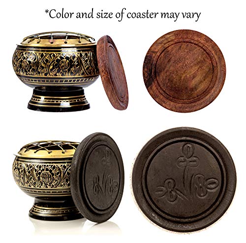 Alternative Imagination B018SWCBYY Black Brass Incense Holder thumb #4